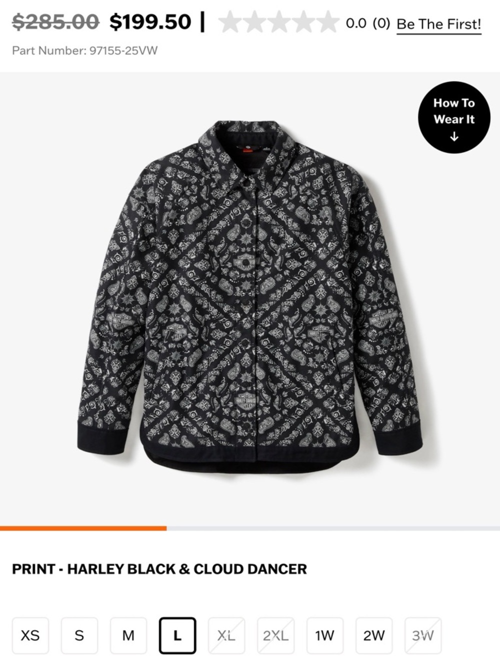 Harley-Davidson Black & Cloud Dancer Quilted Jacket